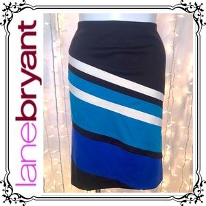 LANE BRYANT ⭐️ Diagonal Striped Pencil Skirt